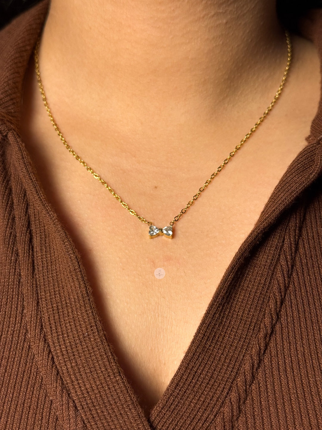 Minimal Bow Necklace