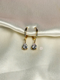 Tear Drop Diamond Earrings