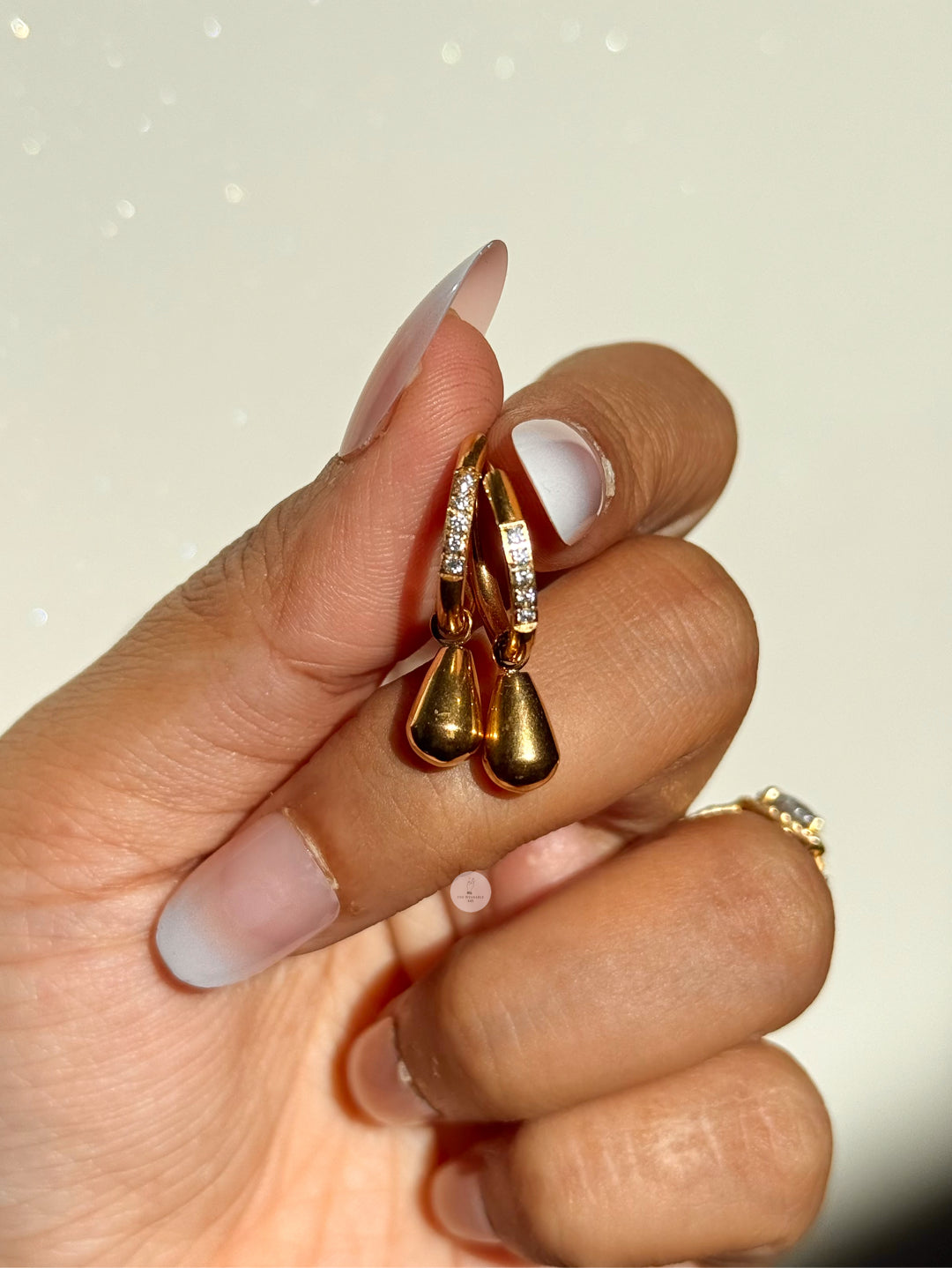 Tear Drop Gold Danglers