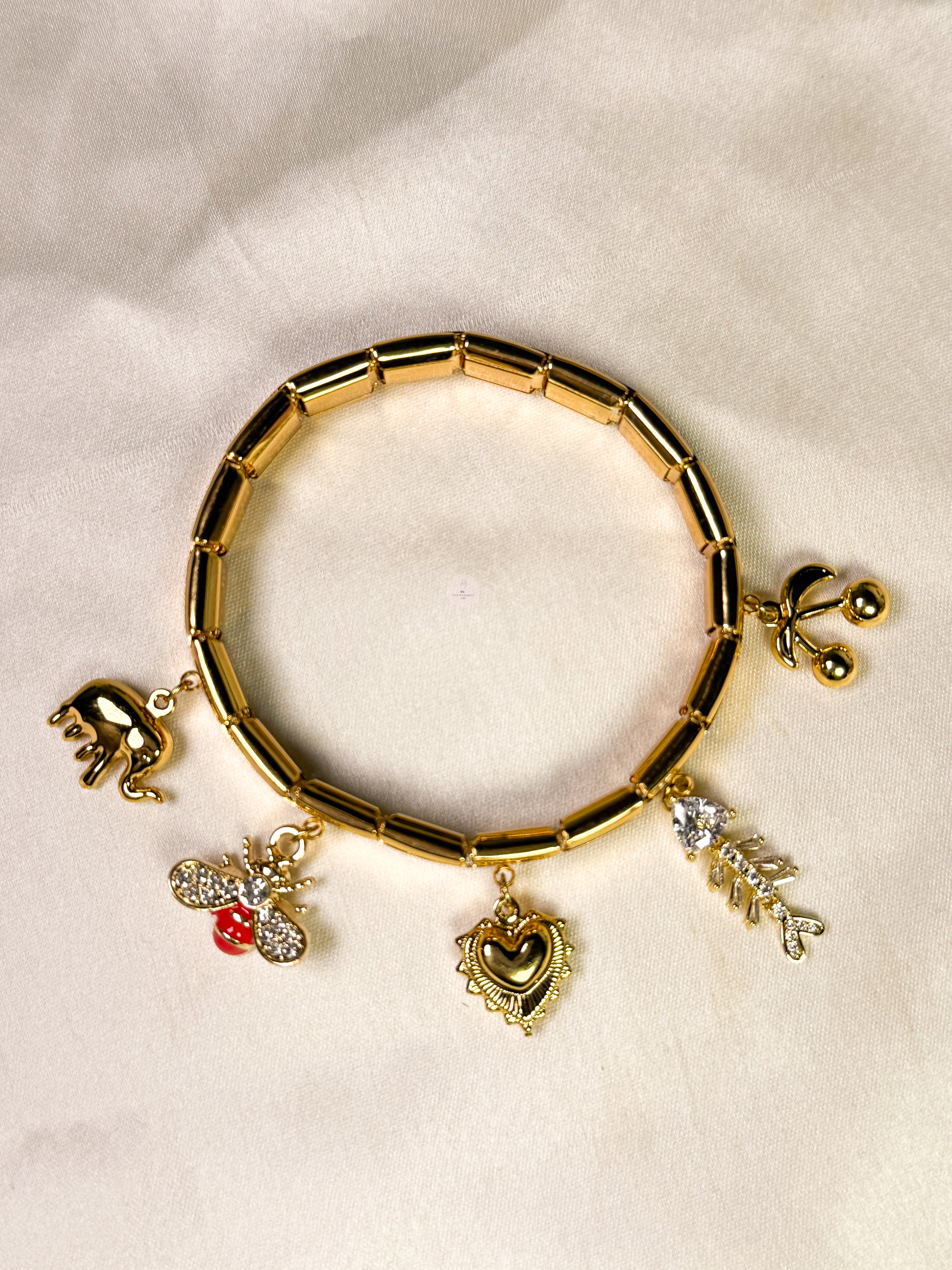 Cherry Italian Charm Bracelet