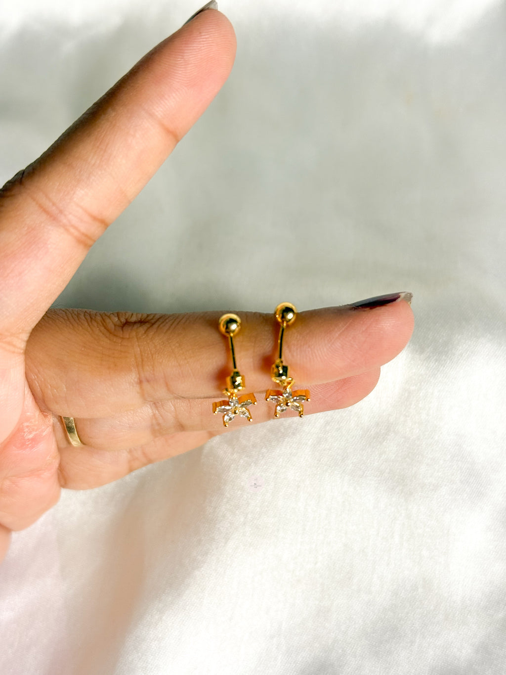 Floral drop studs