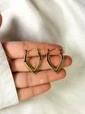 Gold Oval Hoops
