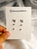 Three Piercing Stack Silver