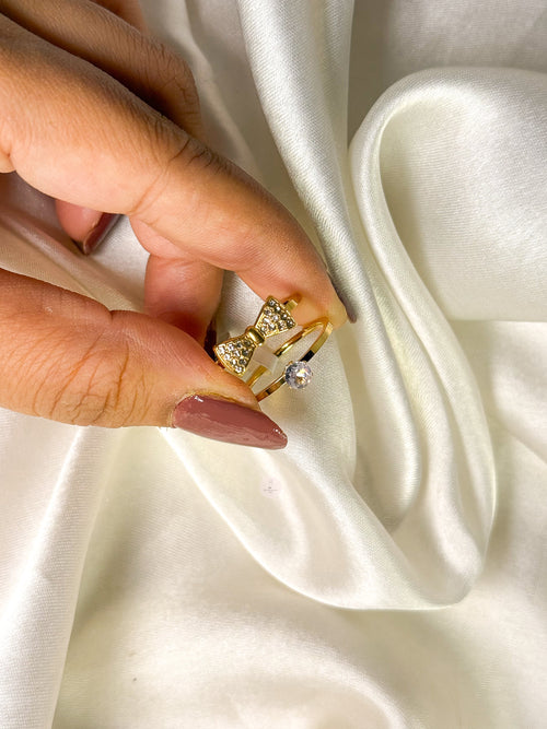 Bow Diamond Ring Stack