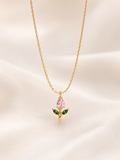 Pink Tulip Necklace