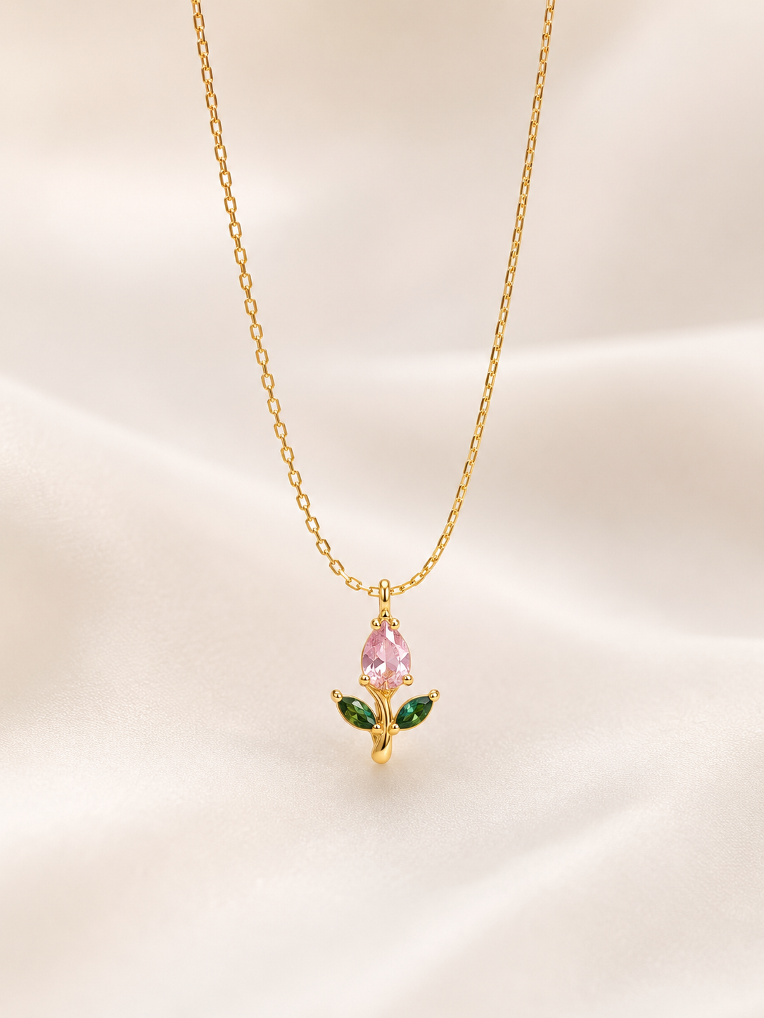 Pink Tulip Necklace