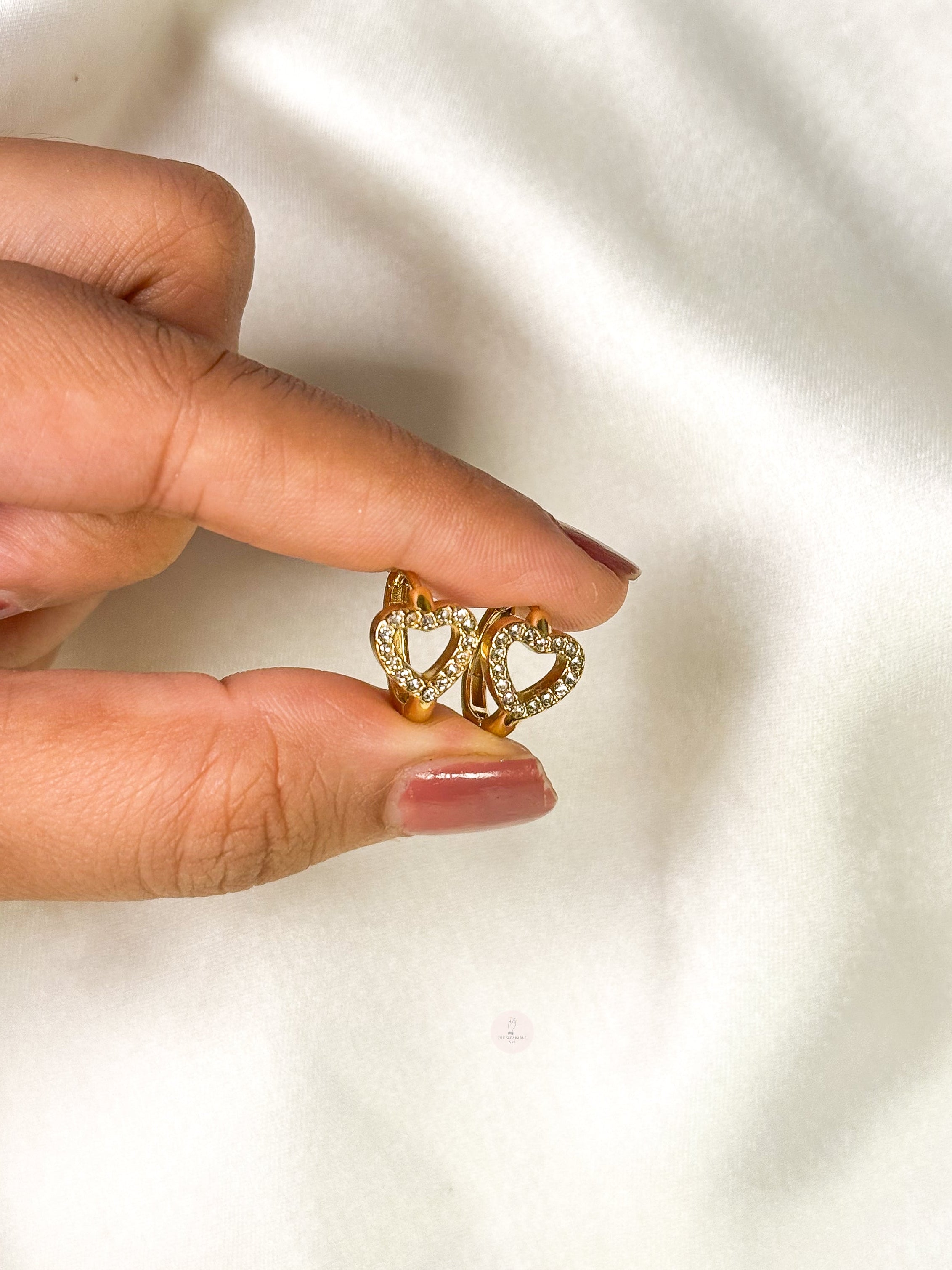 Heart Mini Hoops