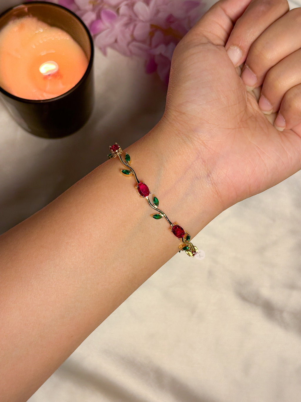Ruby Tulip Bracelet