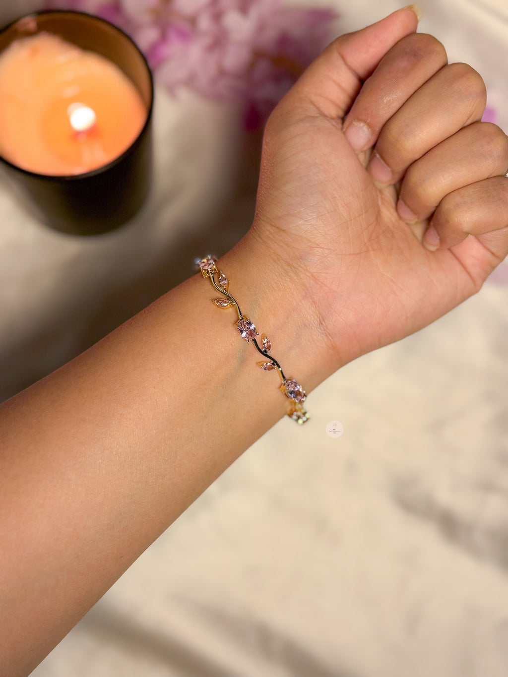 Blush Pink Tulip Bracelet