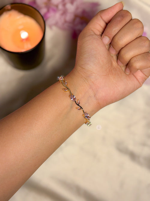 Blush Pink Tulip Bracelet