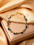 Aqua Blue Tulip Bracelet