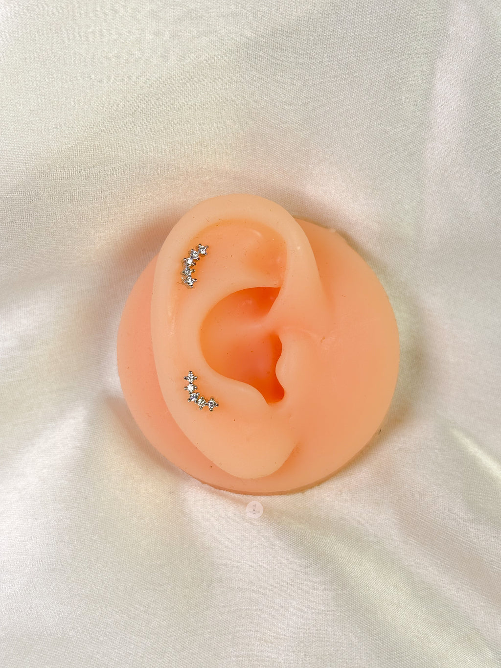 Starlit Silver Ball Back Studs