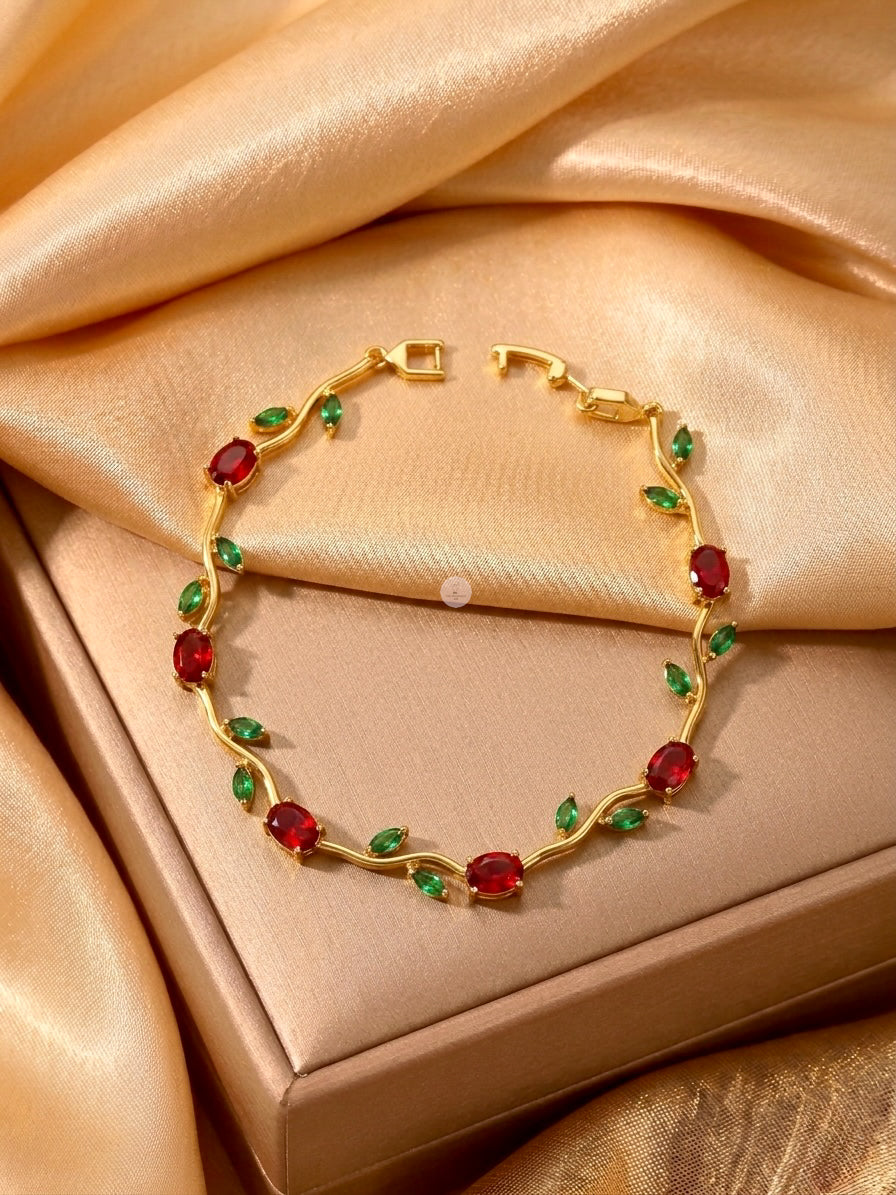 Ruby Tulip Bracelet
