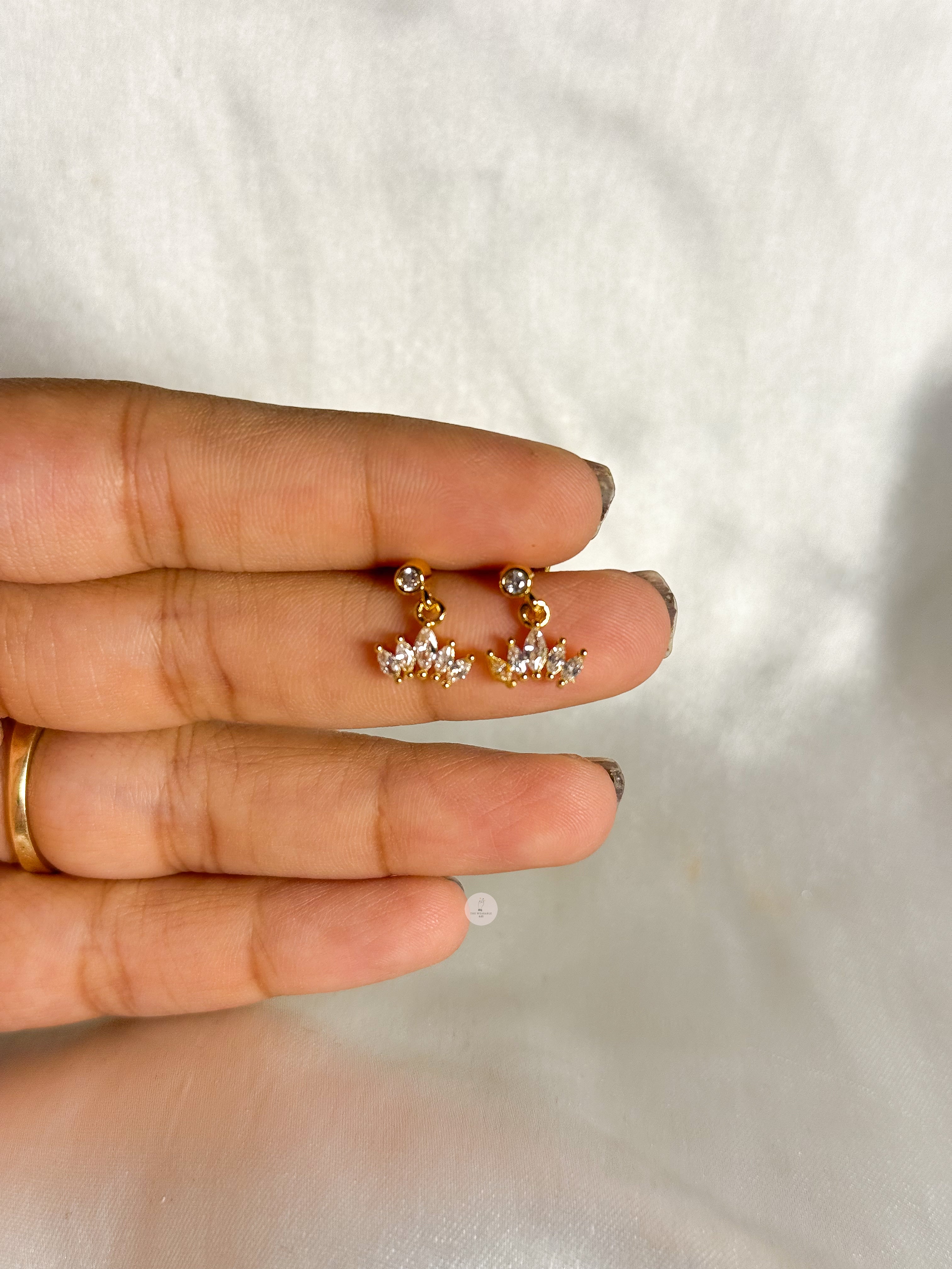 Crown Drop Studs