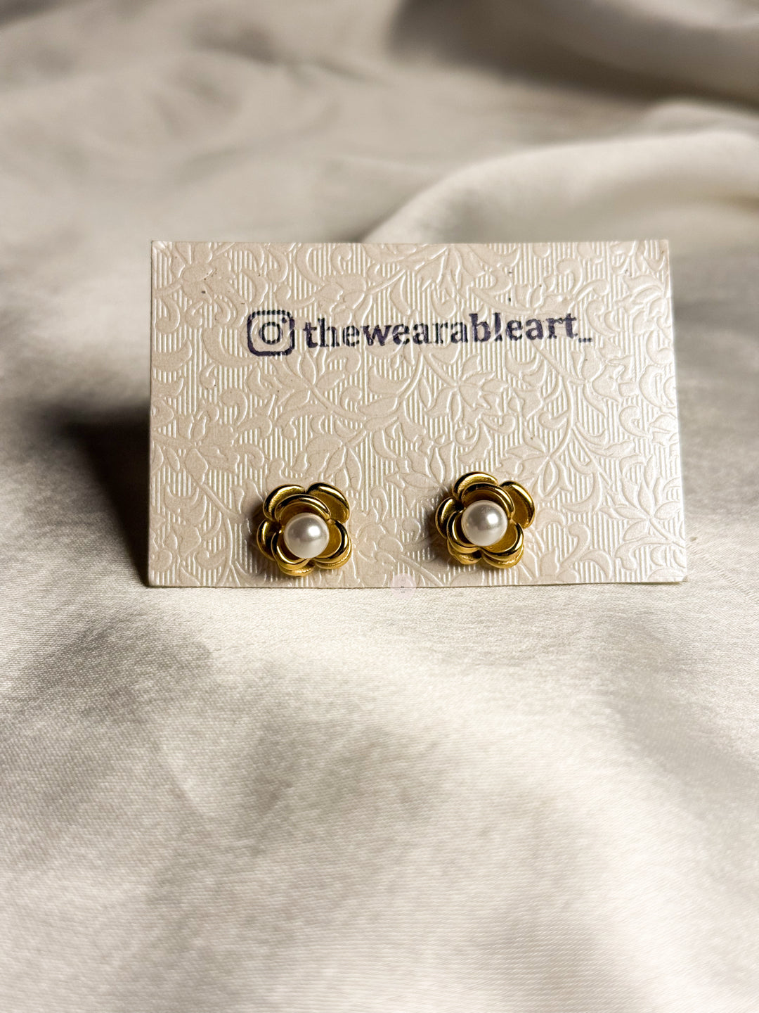 Floral Pearl Studs