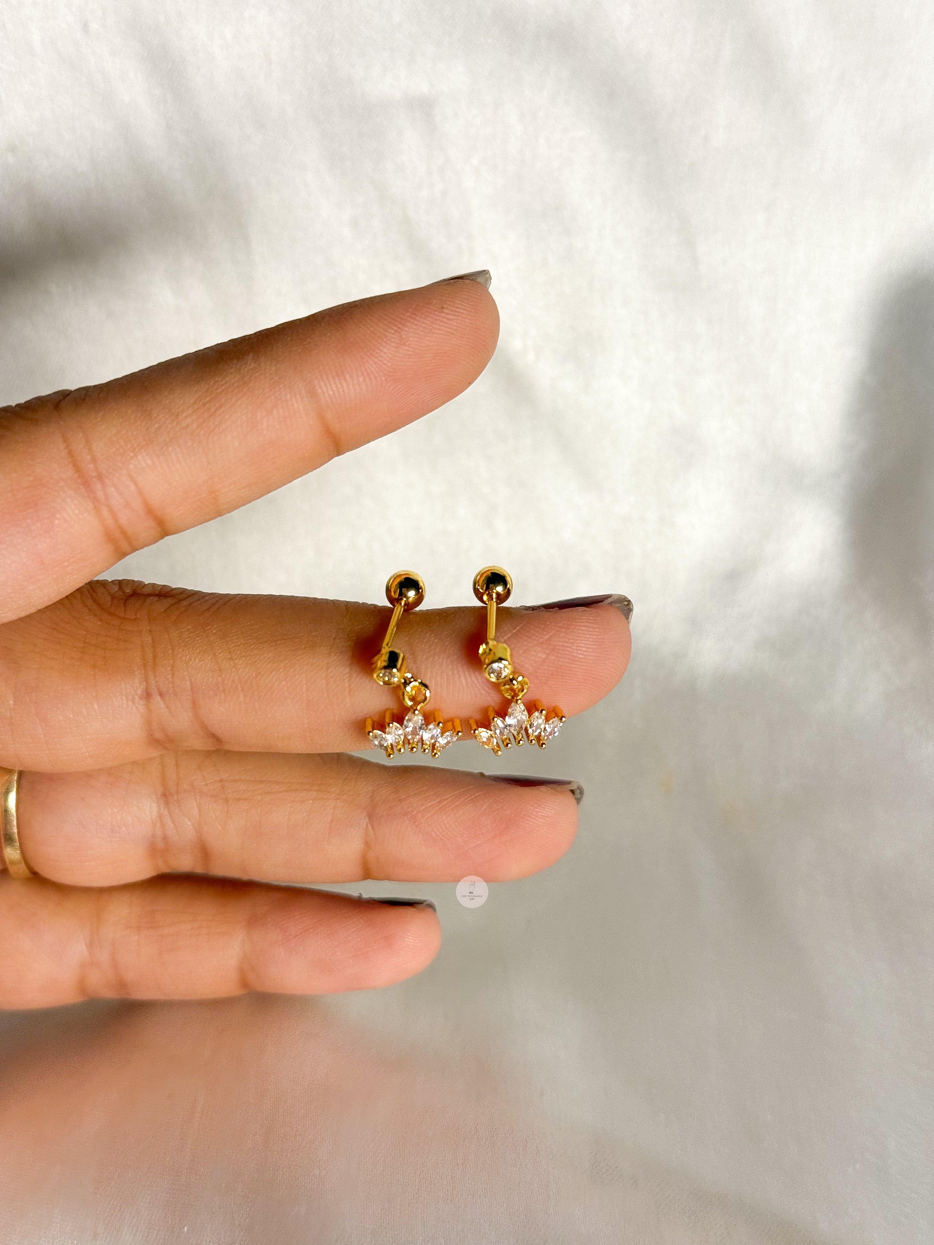 Crown Drop Studs