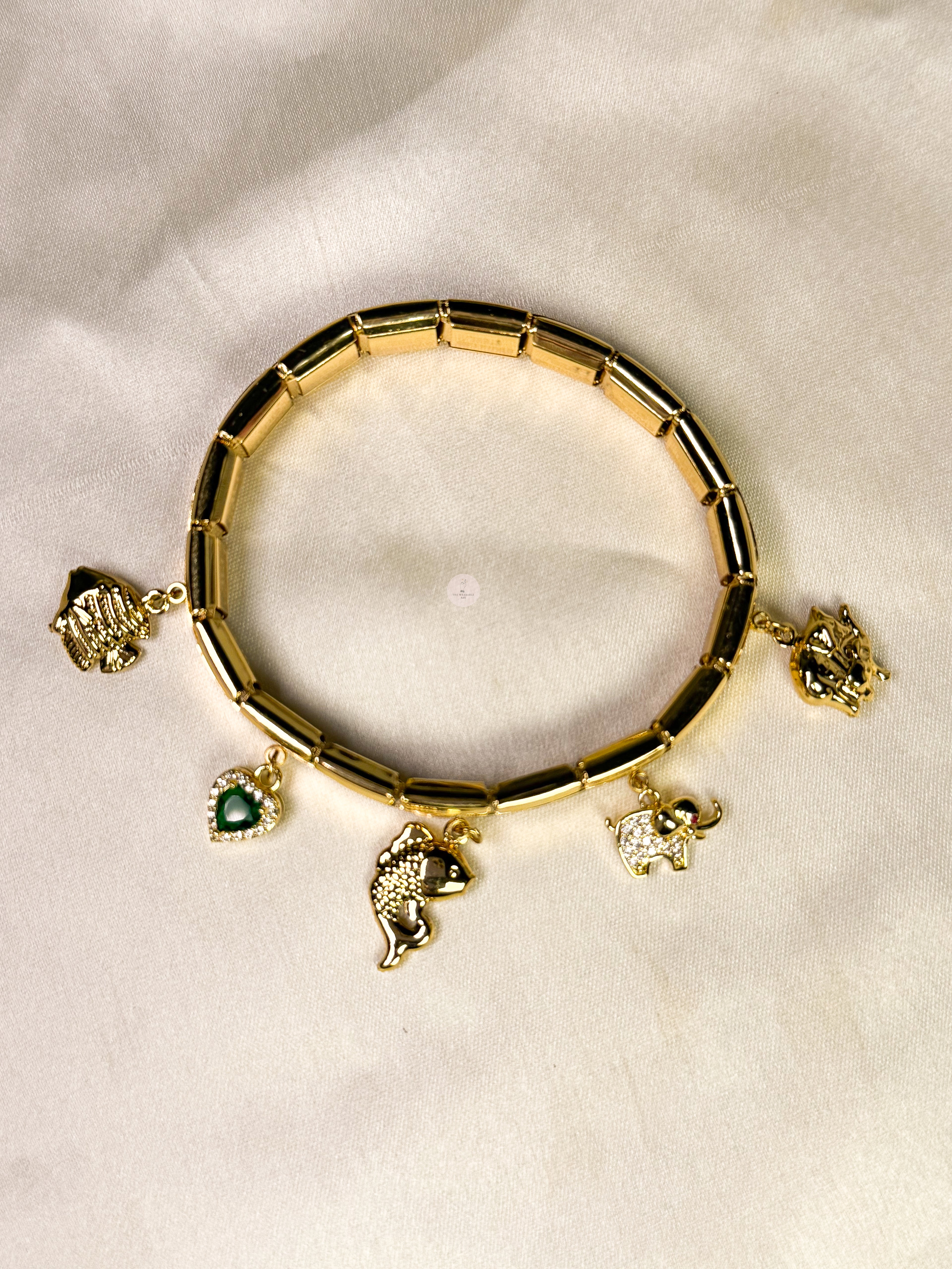 Emerald Italian Charm Bracelet