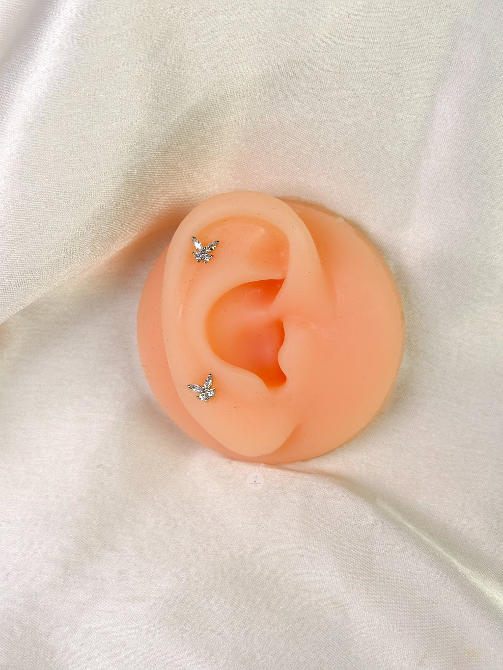 Butterfly Silver Ball Back Studs