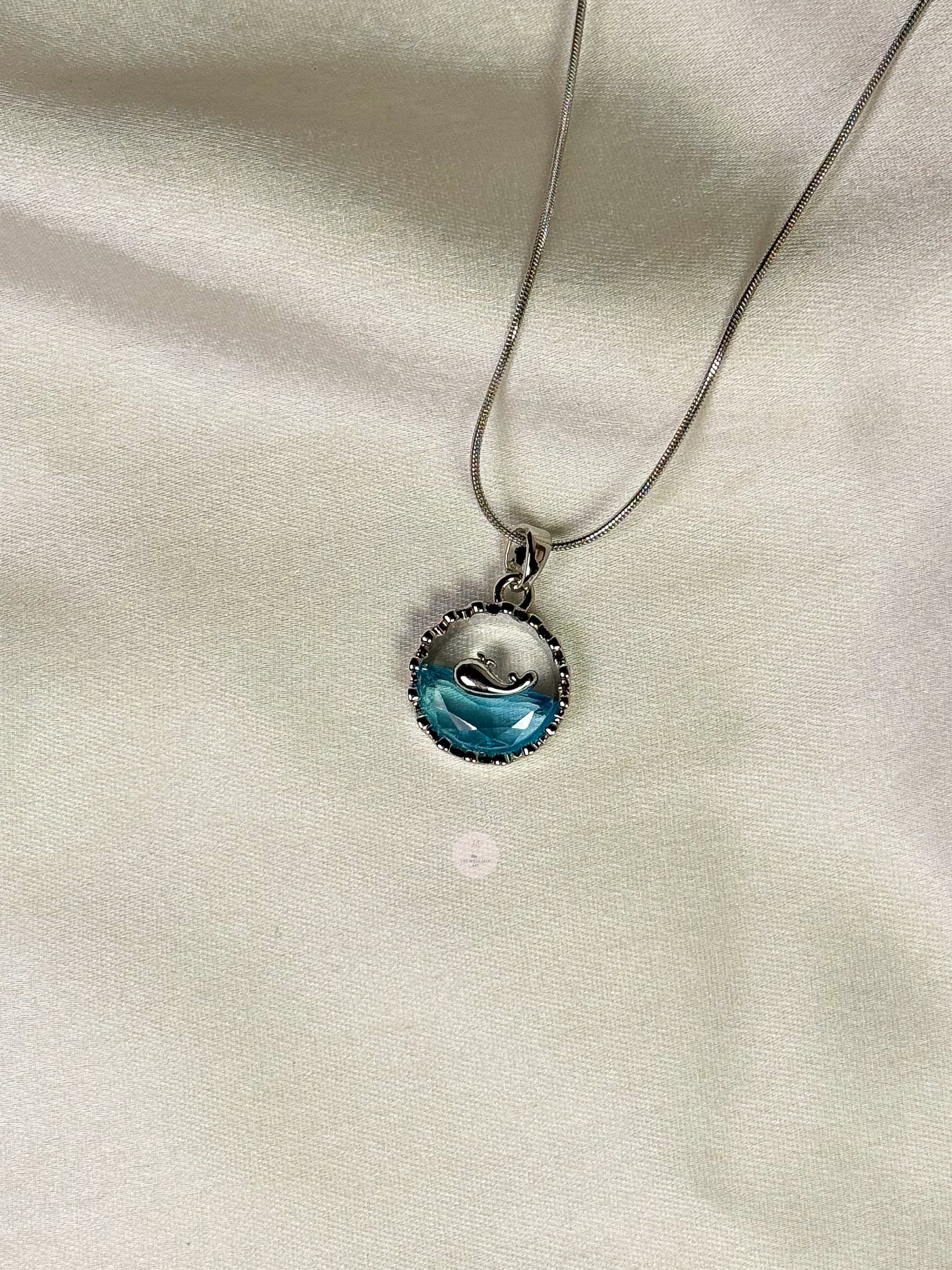 Silver Blue Whale Necklace