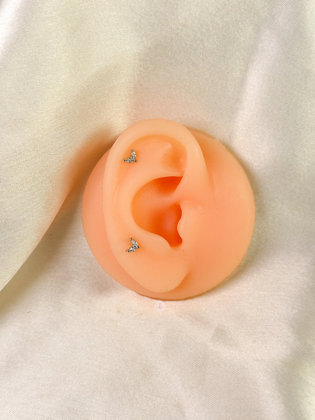 Mini Petal Silver Ball Back Studs