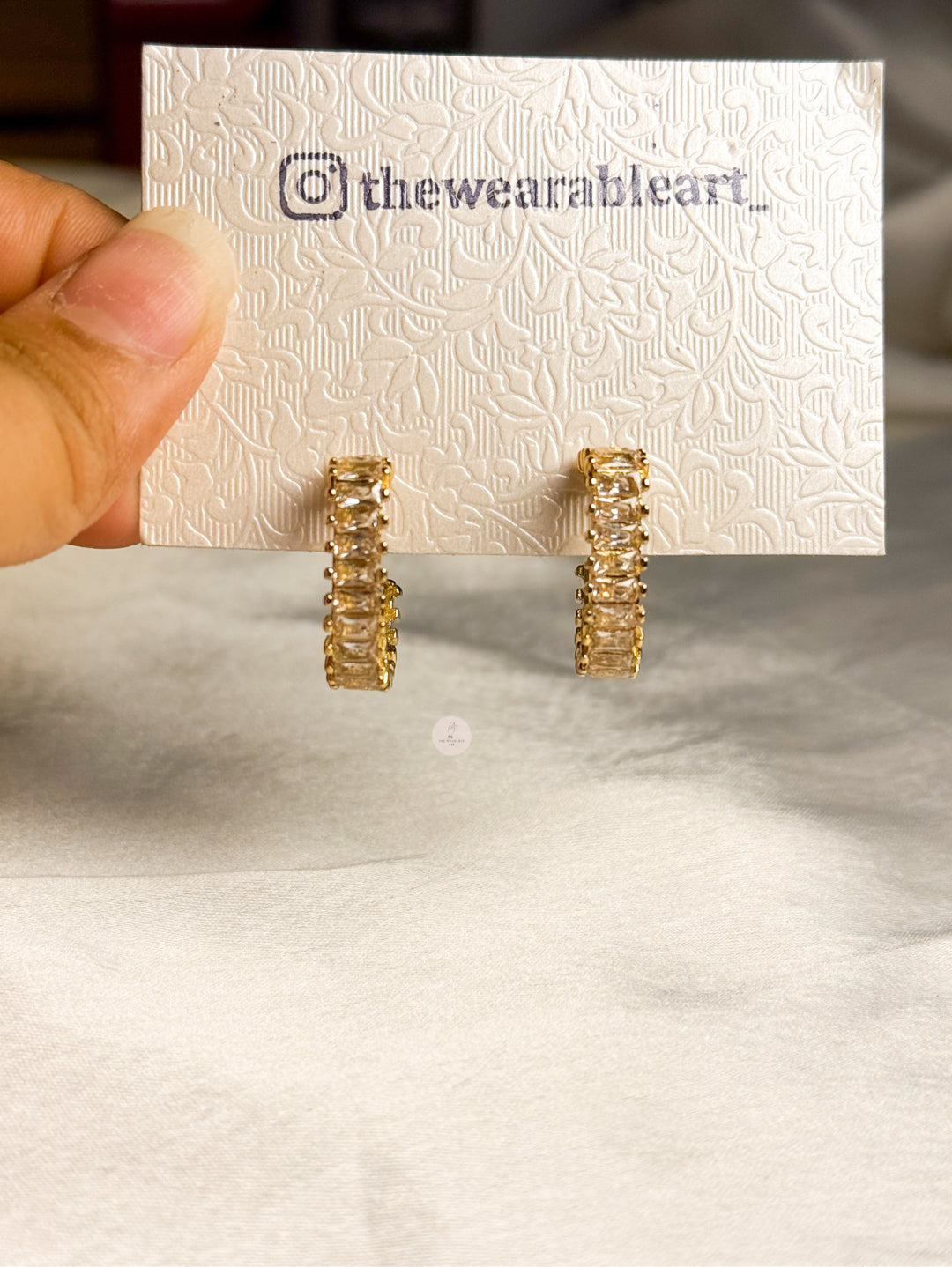 Luxe Crystal Hoops