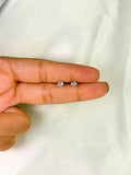 Silver Diamond Ball Back Studs