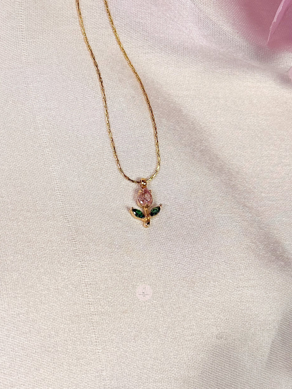 Pink Tulip Necklace