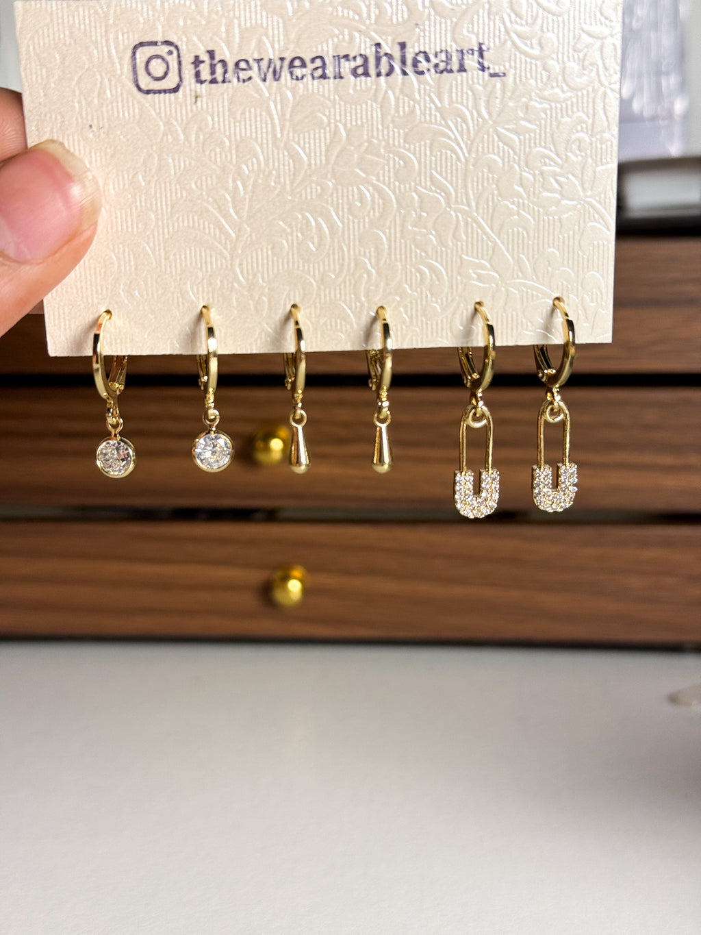 Pin Drop Stack Earrings