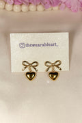 Bow Heart Earrings