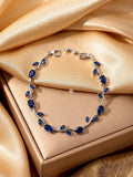 Silver Blue Tulip Bracelet