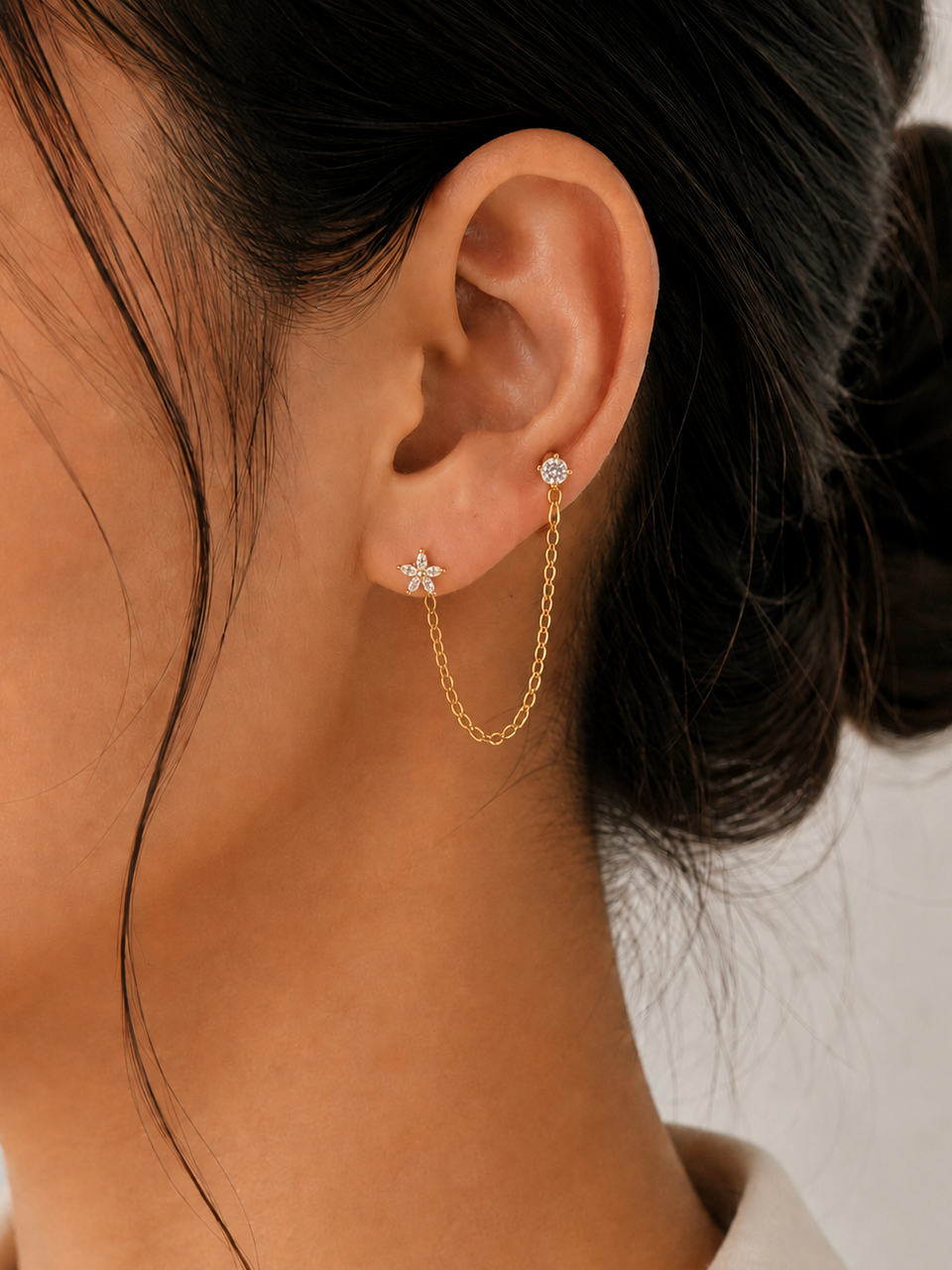 Star Studded Chain earrings