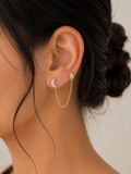 Star Moon Chain Earrings