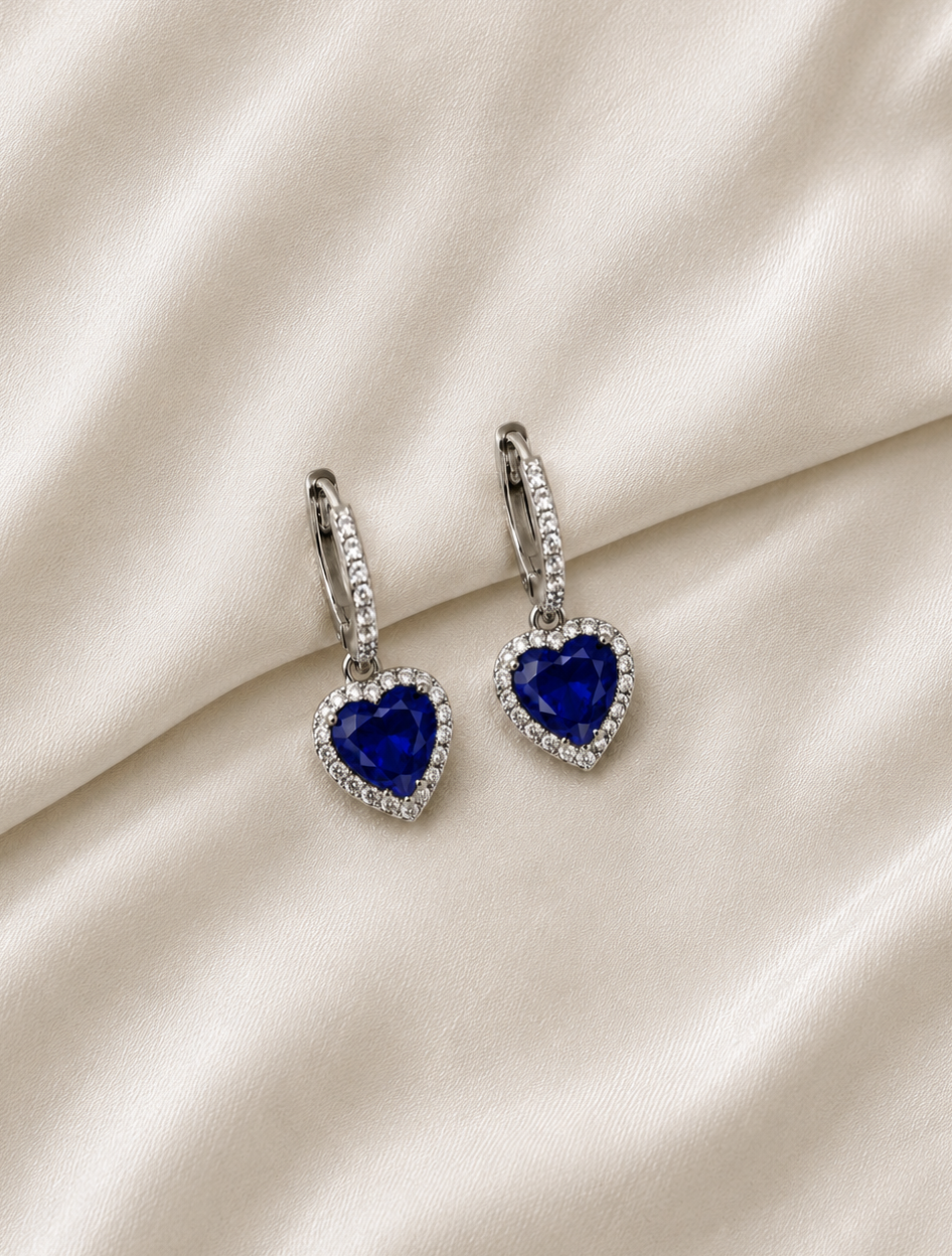 Alia Bhatt Diamond Heart Hoops