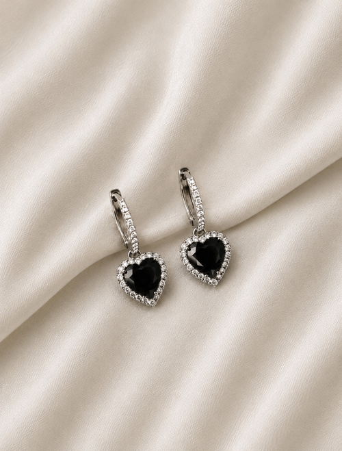 Alia Bhatt Diamond Heart Hoops