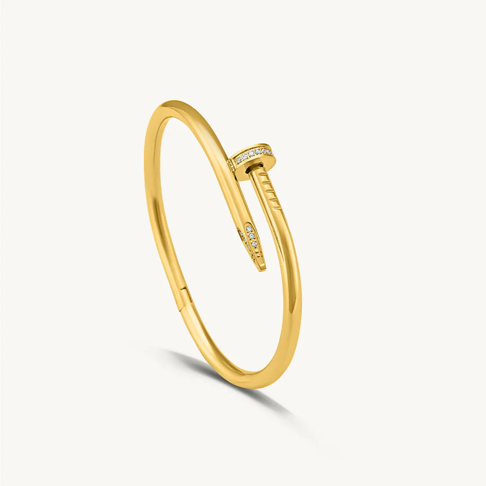 Delicate Diamond Nail Bracelet