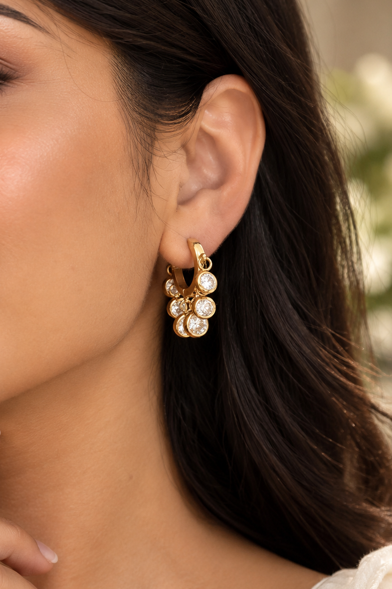 Ivory Crystal Earrings