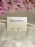 White Heart Studs