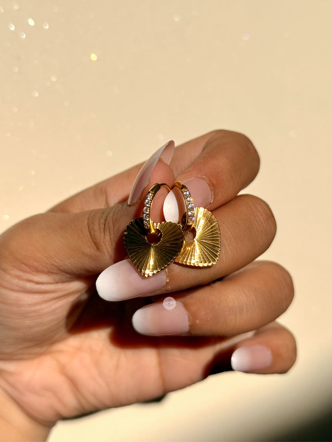 Gold Heart Danglers