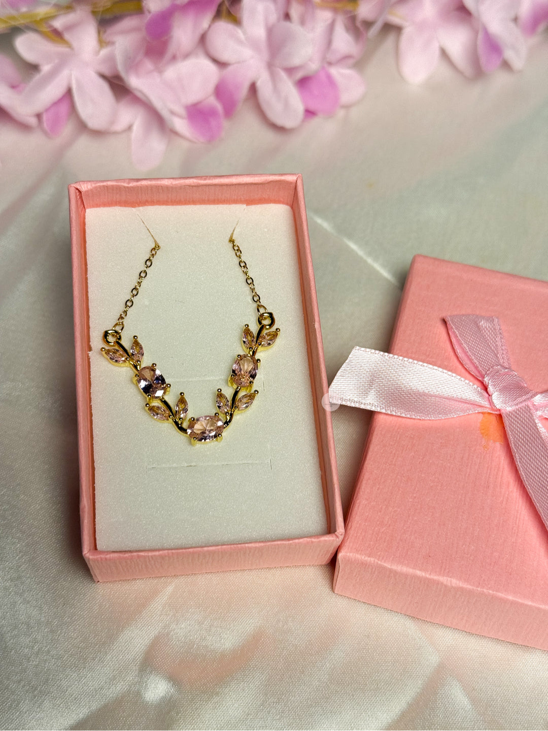 Blush Pink Tulip Necklace
