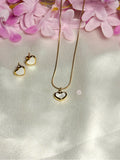 White Heart Necklace