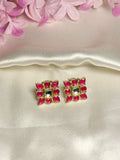 Rani Pink Kundan Studs